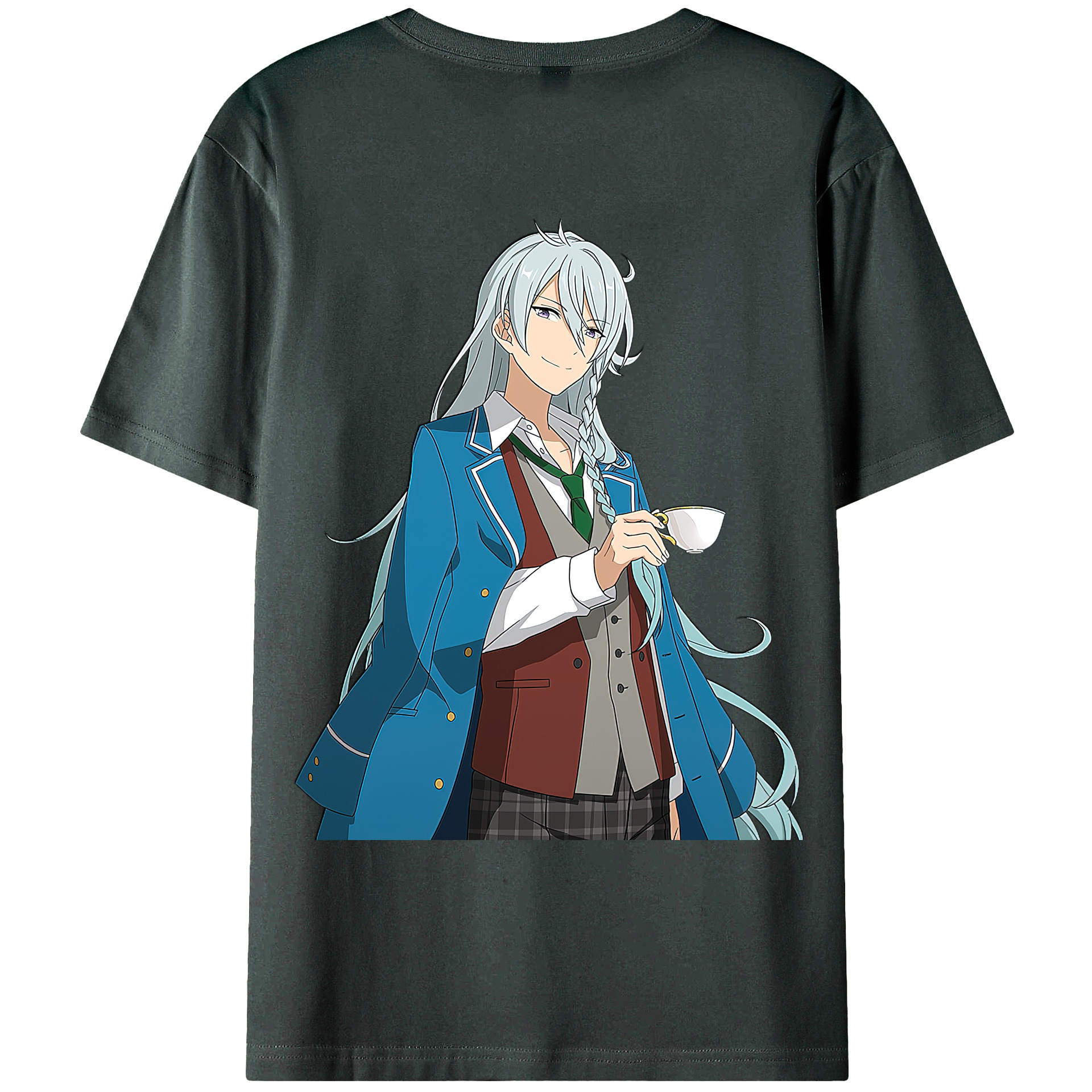 （画像用） あんさんぶるスターズ! Ensemble Stars 綿100％ メンズ半袖Tシャツ（バックプリント） 通気性